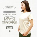 【ふるさと納税】オーガニックコットンTシャツ・レディース・日本アトピー協会推薦品(Lサイズ)