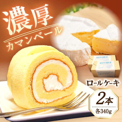 カマンベール ロールケーキ 合計約700g (約340g×2本) / ケーキ カマンベールチーズ スイーツ / 大村市 / シュクルボワ[ACAB209]