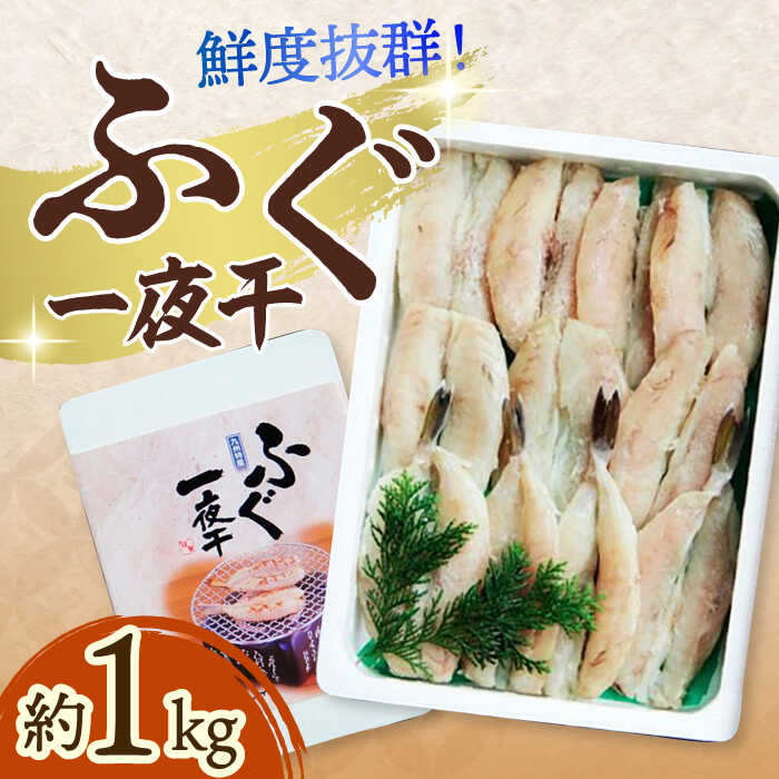 ふぐ 一夜干 約1kg / ふぐ フグ 一夜干し 惣菜 おかず おつまみ / 大村市 / 株式会社ナガスイ[ACAB304]