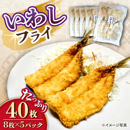 いわしフライ 8枚×5パック 計40枚 / 冷凍 惣菜 おかず 弁当 揚げ物 / 大村市 / 株式会社ナガスイ[ACAB329]