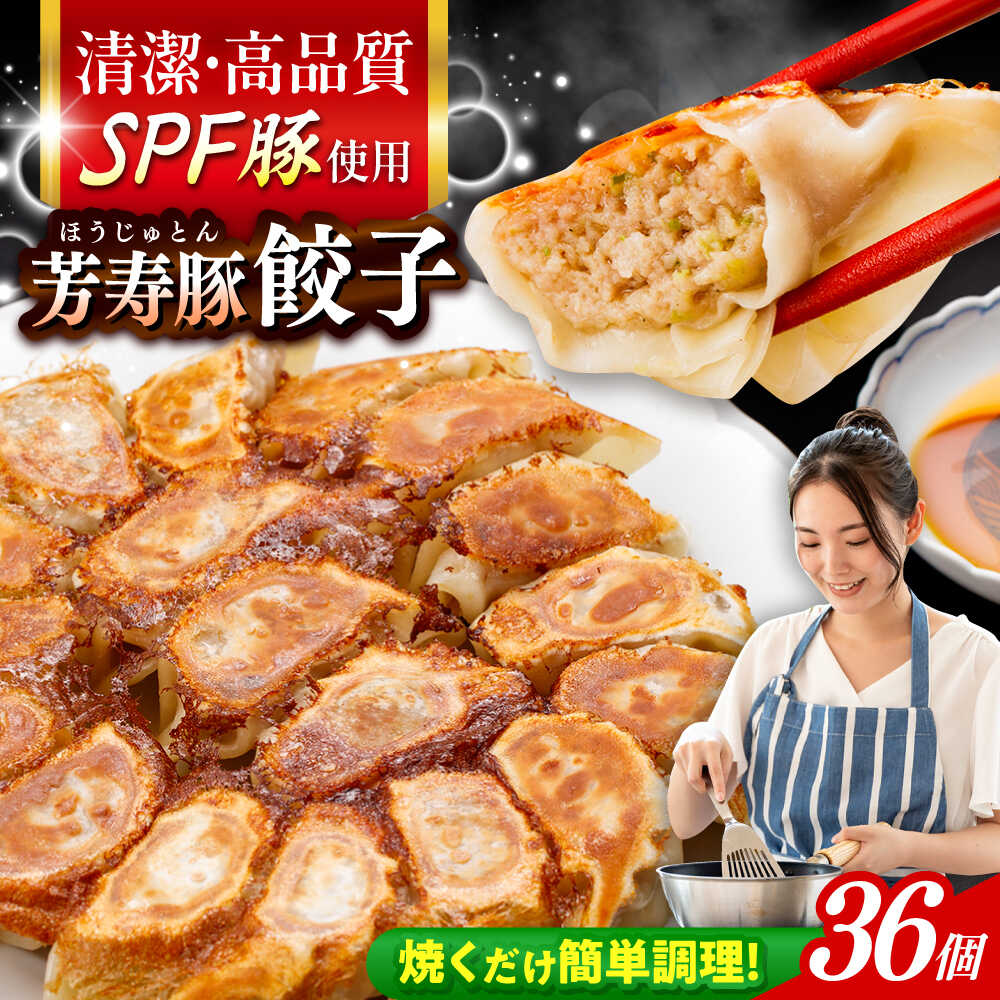 SPF豚「芳寿豚」餃子 計36個(18個×2袋)/ 餃子 ぎょうざ ギョウザ ギョーザ 焼餃子 水餃子 冷凍 惣菜 / 大村市 / かとりストアー[ACAN119]