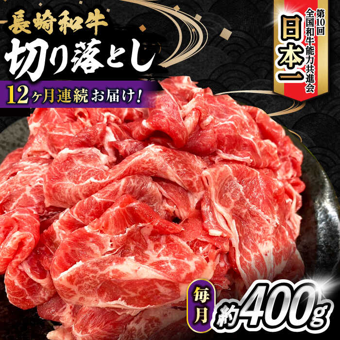 21位! 口コミ数「0件」評価「0」【12回定期便】 内閣総理大臣賞受賞！長崎和牛 切り落とし 400g 総計4.8kg / 長崎和牛 国産 和牛 切り落とし / 大村市 / ･･･ 