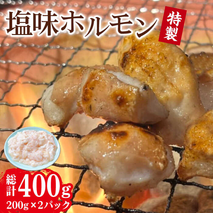 特製塩味ホルモン (200g × 2パック) 総計約400g / ホルモン 塩ホルモン 胃袋 焼肉 / 大村市 / 塩ホルモンろくめい[ACAO002]