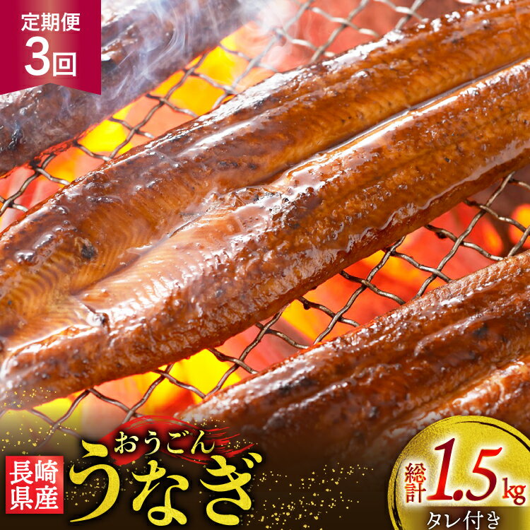 【ふるさと納税】うなぎ 国産 蒲焼 長崎県産 おうごんうなぎ 約500g 3尾〜4尾 3回 ...