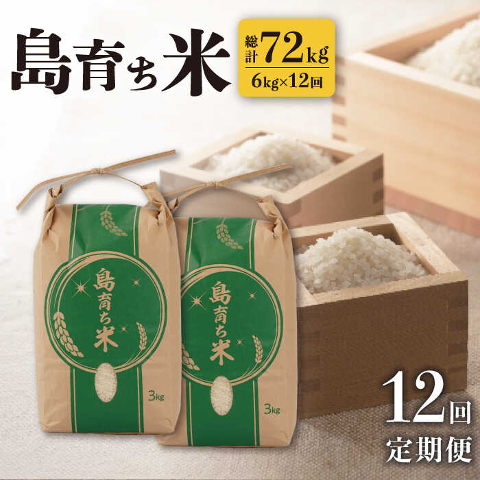 【ふるさと納税】【全12回定期便】島育ち 米 定期便 総計72kg（6kg×12回） 平戸市 / 平戸瀬戸市場協同組合 [KAA210] お米 こめ ご飯 ごはん 白米 こだわり 毎月 12回