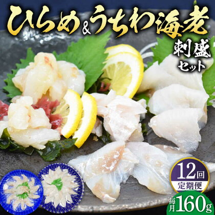 【全12回定期便】ひらめ&うちわ海老の刺盛セット 計1920g(約160g×12回) 平戸市 / 平戸さくら水産 [KAA247] 新鮮 魚介 海鮮 盛り合わせ 刺身 ヒラメ ウチワエビ 12回 定期便