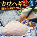 【ふるさと納税】【濃厚な旨味】肝たっぷり！カワハギの刺身 約120g 平戸市 / 平戸瀬戸市場協同組合 [KAA248] 旬 海鮮 魚介 鮮魚 刺身 おつまみに 新鮮 人気 高級魚 九州