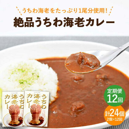 【全12回定期便】【うちわ海老1尾分！！】絶品 うちわ海老カレー 計36個（3個セット/回） 平戸市 [KAA293] えび エビ うちわえび 贅沢 たっぷり 海鮮 カレー 12回 定期便