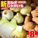 【ふるさと納税】【春の新物！食べ比べ】春の新じゃがいも 約4kg・新玉ねぎ 約4kg 詰め合わせ【しげさん農園】 [KAA318]