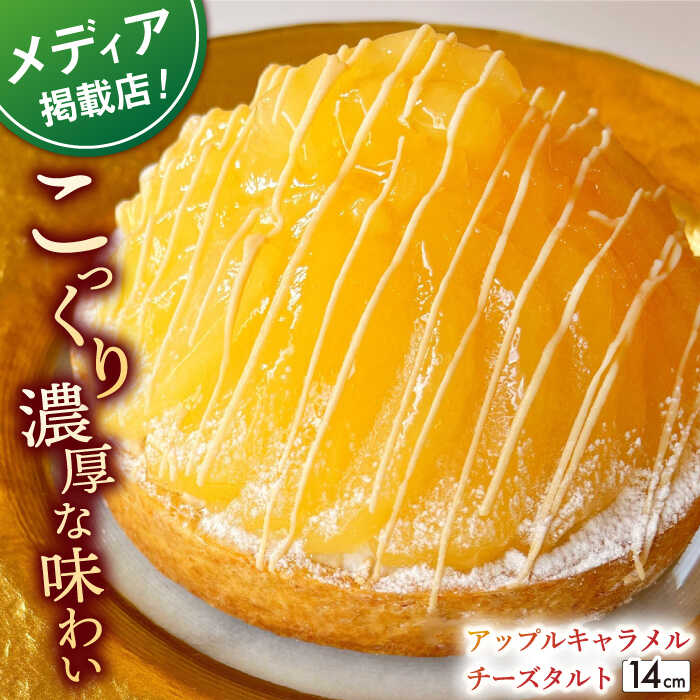 【ふるさと納税】アップルキャラメルチーズタルト(14cm)【心優　－Cotoyu Sweets－】[KAA400]