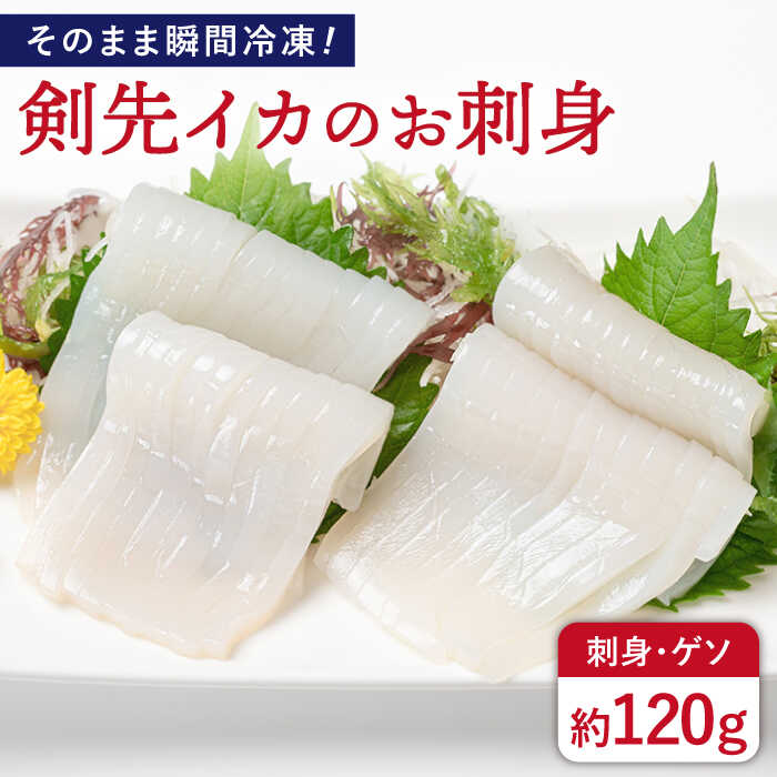 [美味しさそのまま瞬間冷凍]剣先イカのお刺身(刺身・ゲソ) セット [約120g]平戸市 / ひらど新鮮市場 