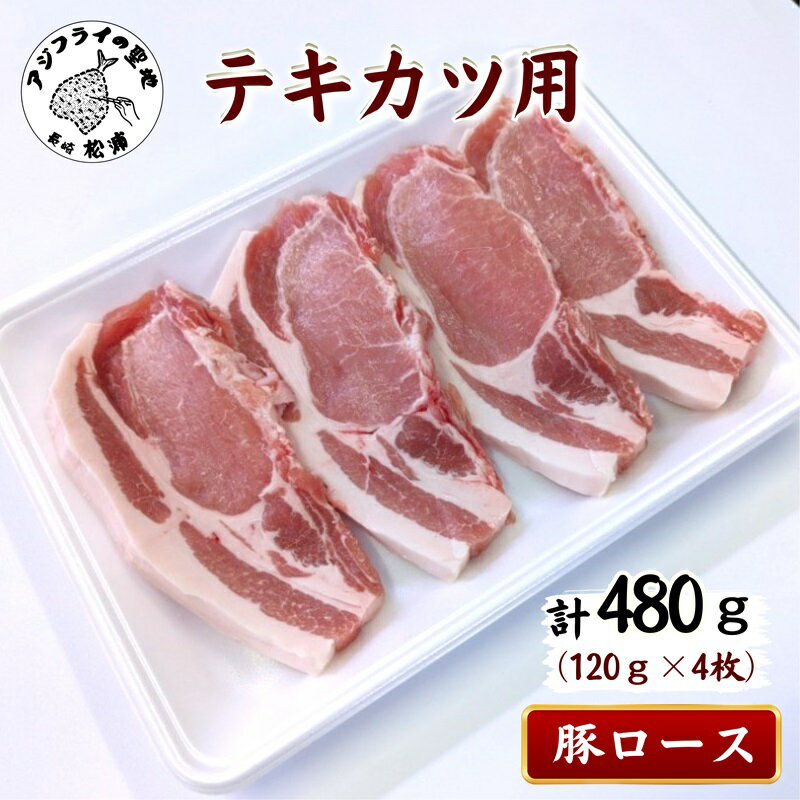 長崎県産豚ロース テキカツ用 120g×4枚[A8-020] 豚 豚肉 豚ロース 長崎県産豚 とんかつ ポークソテー