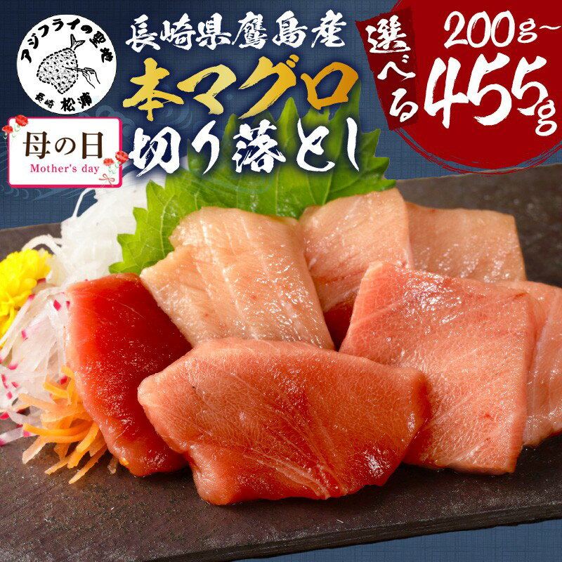 【ふるさと納税】＼母の日／《 内容量が選べる 》長崎県産 本マグロ 選べる 切落し 漬け丼 200～455g
