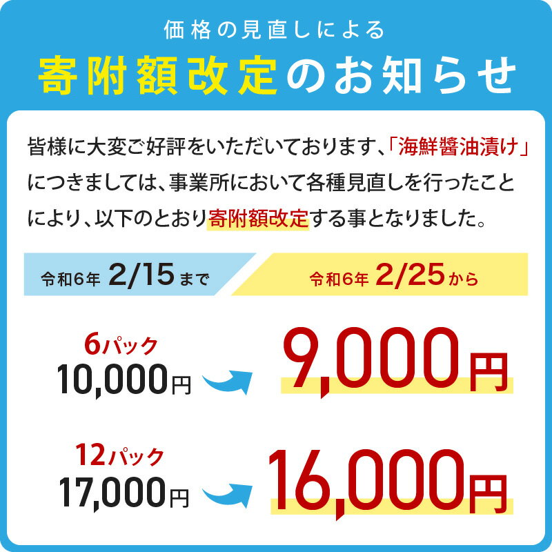 【ふるさと納税】《父の日》海の幸 海鮮醤油漬けセット 6パックまたは12パック ふるさと納税 海鮮 ふるさと納税人気 漬け丼 魚介類 あじ 鯵 さば 鯖 ぶり 魚 海産物 あじ丼 ぶり丼 胡麻さば 漬け丼 魚 丼 時短 お茶漬け 食べ比べ セット ギフト プレゼント 贈り物 父の日