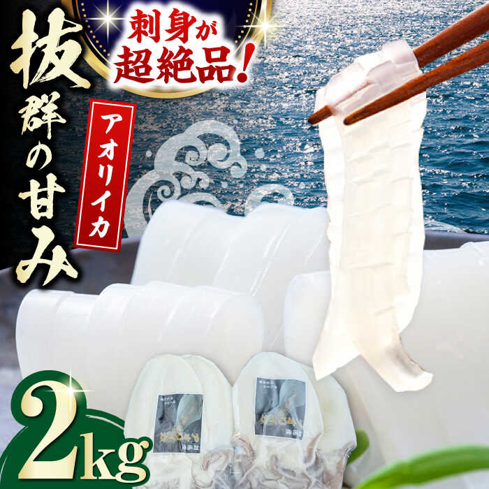 対馬産 アオリイカ 2kg《対馬市》【保家商事】烏賊 いか 刺身 海鮮 冷凍[WAA030]