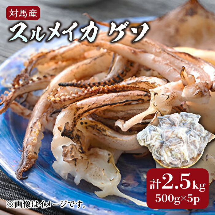 【ふるさと納税】対馬産 スルメイカ ゲソ 2.5kg 【丸徳水産】《対馬市》海産物 新鮮 いかげそ イカゲソ 下足 おつまみ BBQ 惣菜 おかず てんぷら [WAE009]のサムネイル