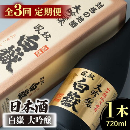 【全3回定期便】日本酒 白嶽 大吟醸 720ml 《対馬市》【白嶽酒造株式会社】[WAN012]