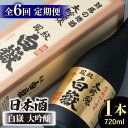 【ふるさと納税】【全6回定期便】日本酒 白嶽 大吟醸 720ml 《対馬市》【白嶽酒造株式会社】[WAN013]