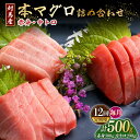 【ふるさと納税】【全12回定期便】対馬産 本マグロ 500g(赤身300g、中トロ200g) ≪対馬市≫【桐谷商店】 トロの華 対馬 新鮮 マグロ トロ 鮪 刺...