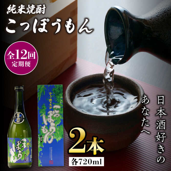 【ふるさと納税】【全12回定期便】純米焼酎 こっぽうもん 25度 720ml 2本セット《対馬市》【株式会社サイキ】対馬 酒 贈り物 米焼酎 プレゼント 焼酎[WAX027]