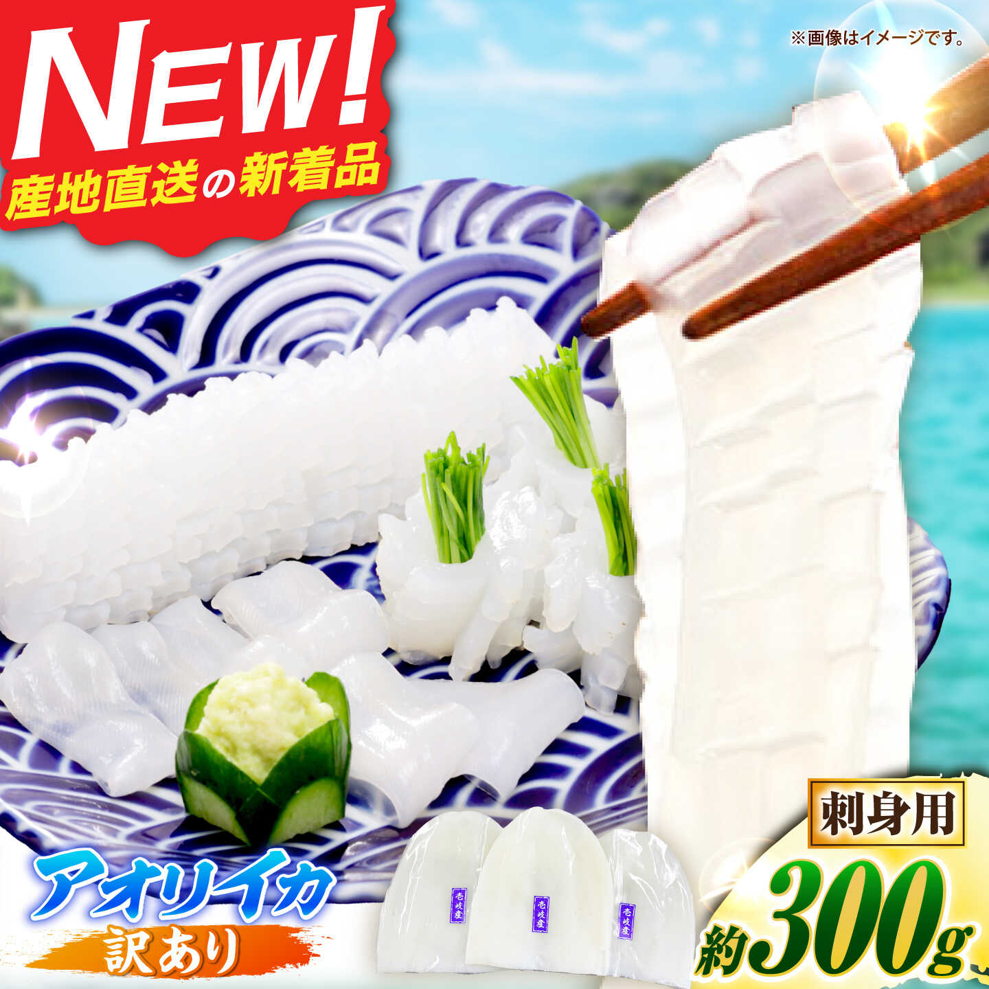 [訳あり]アオリイカ 刺身用 300g 水烏賊 [壱岐市][一支國屋][JCC027] いか イカ 烏賊 海鮮 魚介 刺身 刺し身 お刺身 いか刺身 イカ刺し 甘い 甘味 旨味 柔らかい 肉厚 コリコリとした食感 歯応え 一本釣り