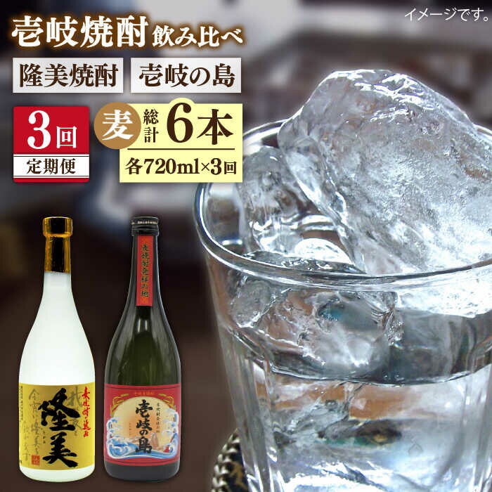 【ふるさと納税】【全3回定期便】隆美焼酎と壱岐の島 25度 720ml 2本入りセット 《壱岐市》【天下御免】[JDB228]