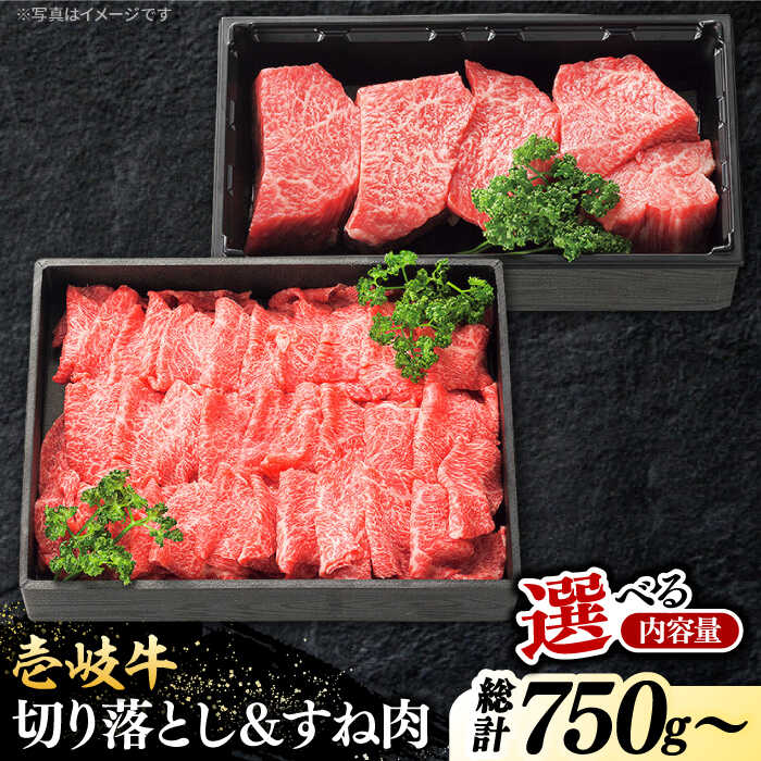 【ふるさと納税】特選 壱岐牛 切り落とし＆すね肉　総計 750g / 1.4kg【選べる内容量・お届け回数】《...