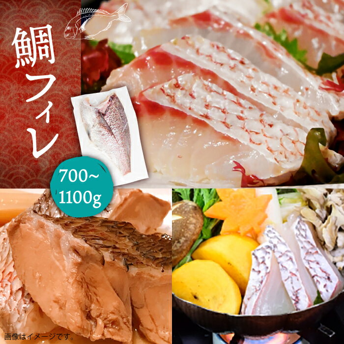 鯛フィレ 約700～1100g（1尾・1.8kg台）《壱岐市》【なかはら】 [JDT006] タイ 鯛 フィレ 柵 刺身 刺身ブロック 刺し身 切身 冷凍配送 海鮮 海鮮丼 28000 28000円