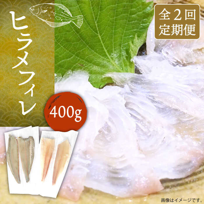 [全2回定期便]ヒラメフィレ 約400g(1尾・1kg台前後)[壱岐市][なかはら] [JDT069] ヒラメ ひらめ フィレ 柵 刺身 刺身ブロック 刺し身 切身 冷凍 海鮮 海鮮丼 54000 54000円 冷凍配送