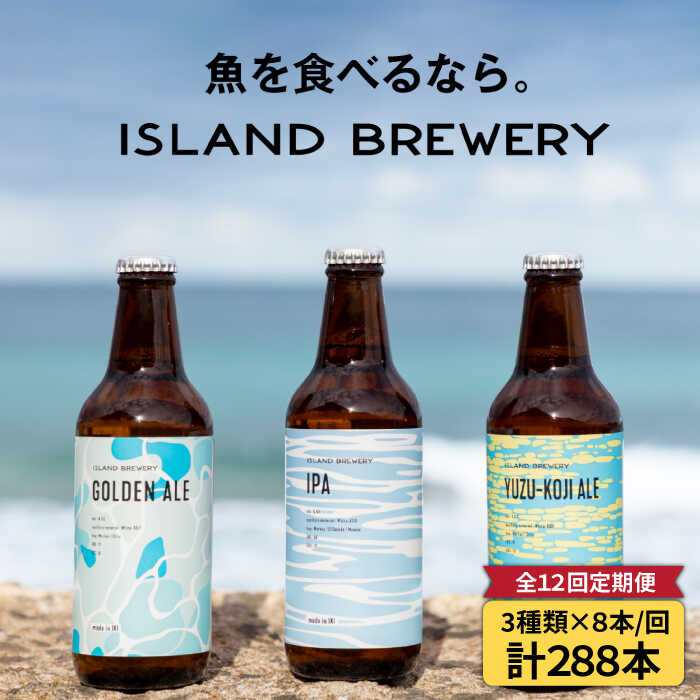 【ふるさと納税】【全12回 定期便 】クラフトビール 地ビール 24本詰め合わせ（3種類×8本）【ISLAND BREWERY】 《 壱岐市 》[JED032]