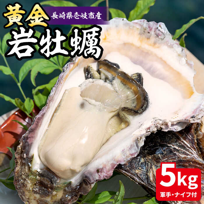 黄金岩牡蠣 5kg[壱岐市][立石鮮魚] [JEV001] ナイフ付き 軍手付き 牡蠣 カキ 岩ガキ 岩がき 海鮮 貝 魚貝 BBQ 36000 36000円 冷蔵配送