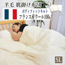 【ふるさと納税】フランスウール・肌掛け布団【シングルサイズ】（KIK0044S）《壱岐市》【くじめ屋】[JFU001]