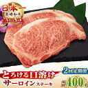 【ふるさと納税】【全2回定期便】【A4〜A5ランク】長崎和牛 サーロインステーキ 400g(200g×2枚)《壱岐市》【野中精肉店】 黒毛和牛 牛肉 和牛 赤身...