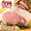 【ふるさと納税】【全12回定期便】【A4〜A5ランク】長崎和牛 サーロインブロック 約1kg《壱岐市》【株式会社MEAT PLUS】 肉 牛肉 黒毛和牛 サーロ...