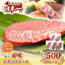 【ふるさと納税】【全3回定期便】【厳選希少部位】長崎和牛 ミスジステーキ 約500g(100g×5枚)《壱岐市》【株式会社MEAT PLUS】 肉 牛肉 和牛 ...