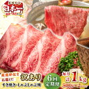 【ふるさと納税】【全6回定期便】【訳あり】【A4~A5ランク】長崎和牛 しゃぶしゃぶ・すき焼き用 1kg(500g×2パック)(肩ロース肉・肩バラ肉・モモ肉)《...