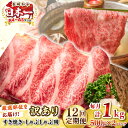 【ふるさと納税】【全12回定期便】【訳あり】【A4~A5ランク】長崎和牛 しゃぶしゃぶ・すき焼き用 1kg(500g×2パック)(肩ロース肉・肩バラ肉・モモ肉)...