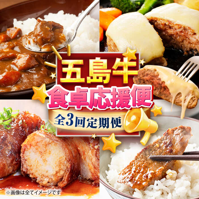 [3回定期便]食卓応援!お届け内容が毎月変わる五島牛定期便 五島市/ごとう農業協同組合