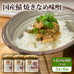 【ふるさと納税】【全6回定期便】五島産 国産鯖 焼きなめ味噌3本入 さば 鯖 サバ 味噌 みそ 瓶詰 常温 五島市 / 大河内商店 [PAQ015]