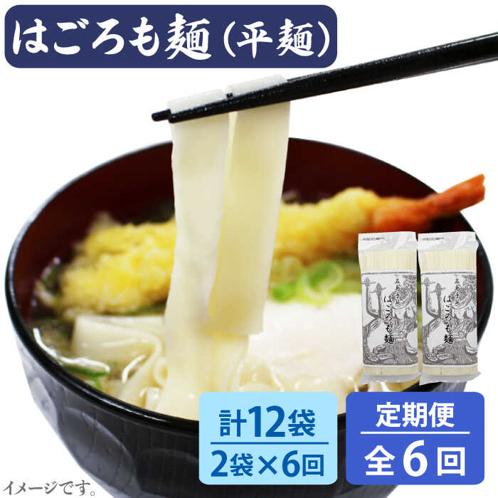 【ふるさと納税】 【全6回定期便】 はごろも麺 (平麺) 240g×2袋 五島 うどん 手延べ 常温 五島市 / 五島あすなろ会うまか食品 [PAS021]