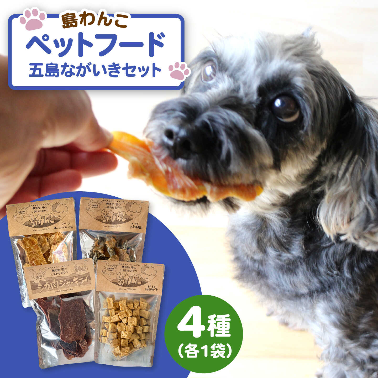 【ワンちゃんの健康を考えた】 五島の恵みのペットフード ながいきセット 五島市/島わんこ[PCF017]