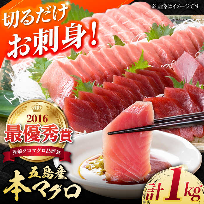 【ふるさと納税】本マグロ (養殖) ブロック 詰合せ 1kg 柵 刺身 マグロ まぐろ 鮪 さしみ とろトロ 刺し身 冷凍 五島市/奥浦海鮮直売所 [PCL001]のサムネイル