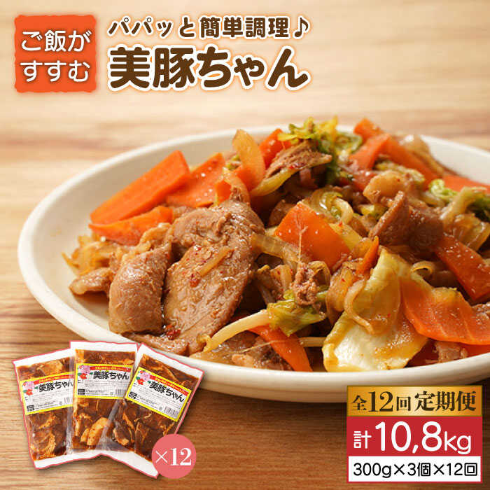 29位! 口コミ数「0件」評価「0」 【全12回定期便】味付け豚肉 美豚ちゃん300g×3個【長崎フードサービス】 [PEL010]