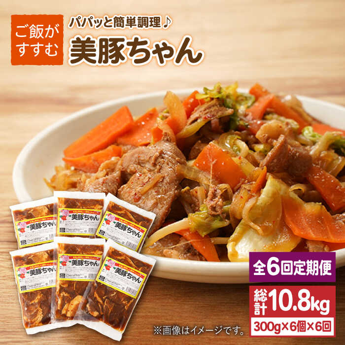 22位! 口コミ数「0件」評価「0」 【全6回定期便】味付け豚肉 美豚ちゃん300g×6個【長崎フードサービス】 [PEL015]