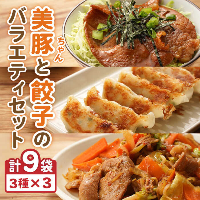 【ふるさと納税】美豚ちゃん2種・餃子セット 各3袋 味付け豚肉 冷凍餃子 五島市/長崎フードサービス [PEL026]