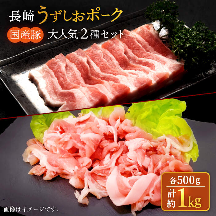 【ふるさと納税】 【訳あり】長崎うずしおポーク 大人気2種 セット 計1000g 国産豚 ＜スーパーウエスト＞ [CAG222]