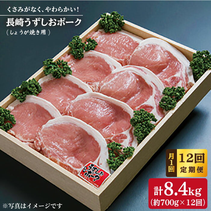 【ふるさと納税】【訳あり】※12回定期便※【やわらか♪生姜焼き!】徹底した衛生管理・生育環境で育った うずしおポーク 豚肉生姜焼き用 月1回約700g[CAG0...