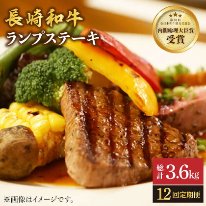 【さっぱり柔らか】【12回 定期便 】 長崎和牛 ランプ ステーキ 約300g（2枚）＜ミート販売黒牛＞ [CBA054] 和牛 肉 食品 肉類 国産 ブランド牛 牛肉 こだわり 旨み ランプ ステーキ BBQ 焼肉 ギフト 贈り物