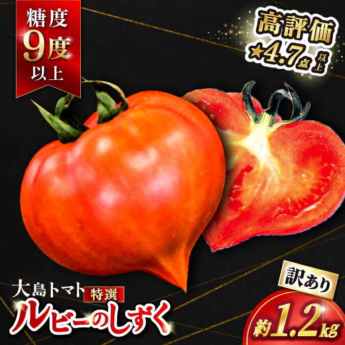 1位! 口コミ数「126件」評価「4.79」【2025年収穫分先行予約】【 訳あり 】 大島トマト 特選「 ルビーのしずく 」約1.2kg＜大島造船所 農産グループ＞ [CCK025]･･･ 