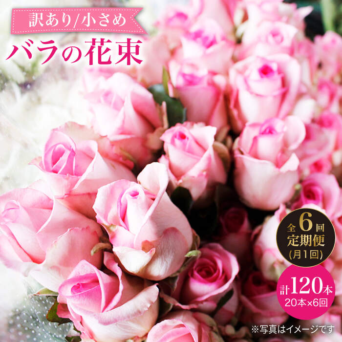 【ふるさと納税】【6回定期便】【訳あり】【何色が届くかな♪】バラの花束＜花工房るふらん＞ [CCR036]